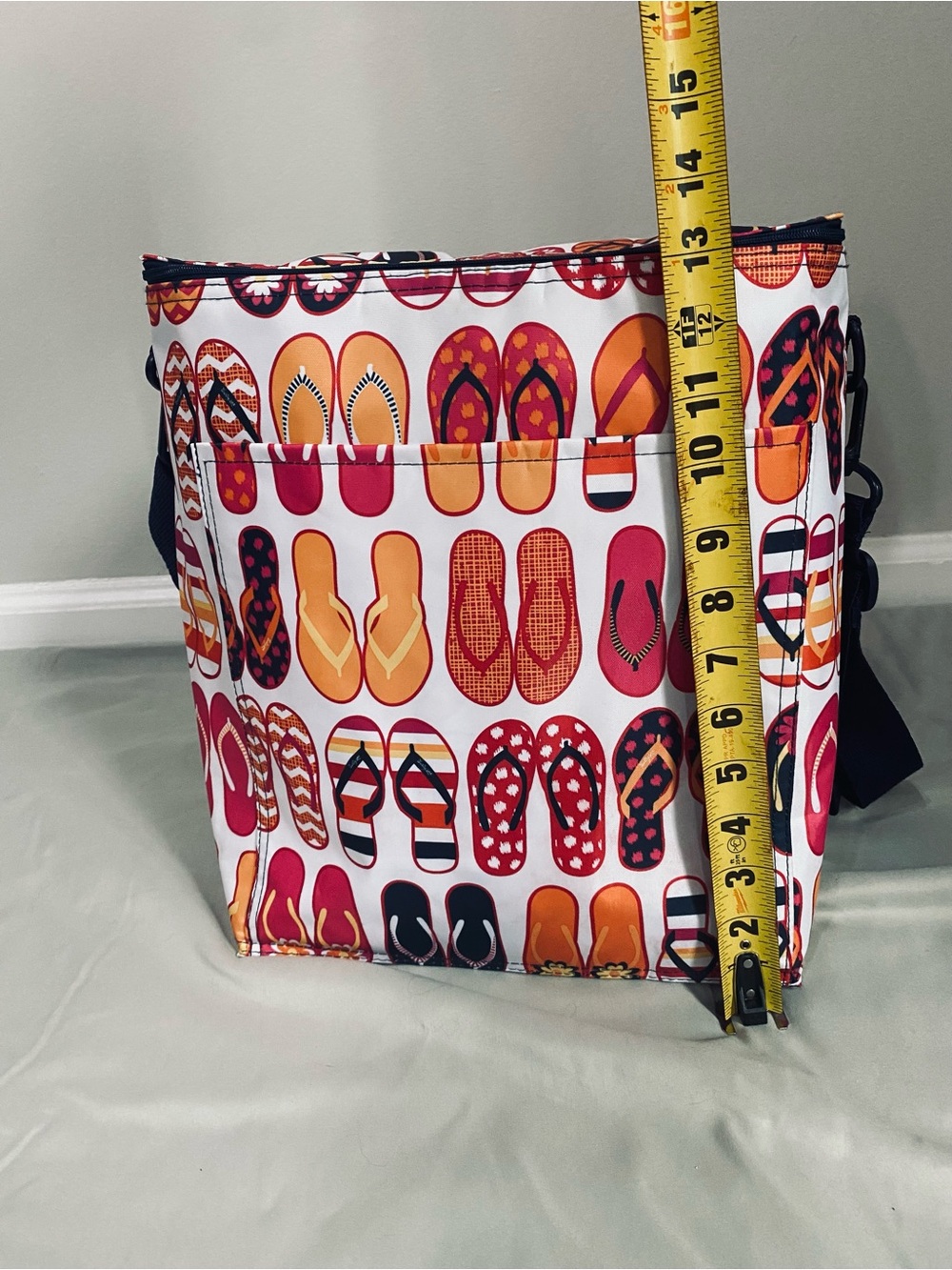 Thirty-One Gifts Flip Flop Print Beach Tote Set Utility Tote Cooler,Cinch Bundle - Picture 7 of 11
